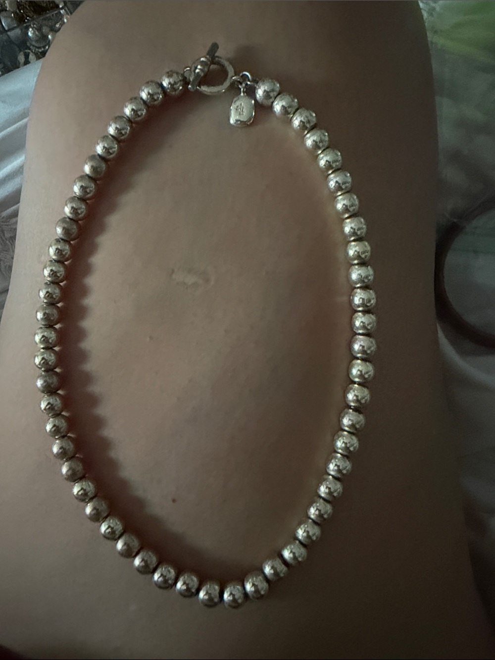 Beautiful 🤩 Ralph Lauren Gold and Silver Beaded Necklace .Very heavy